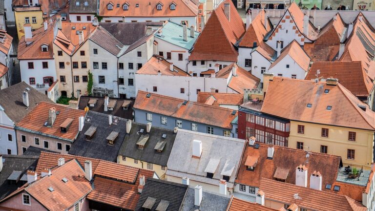 Střechy historického centra Českého Krumlova